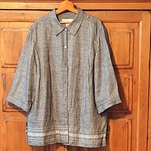 Maggie McNaughton Linen Open Front Jacket/Top